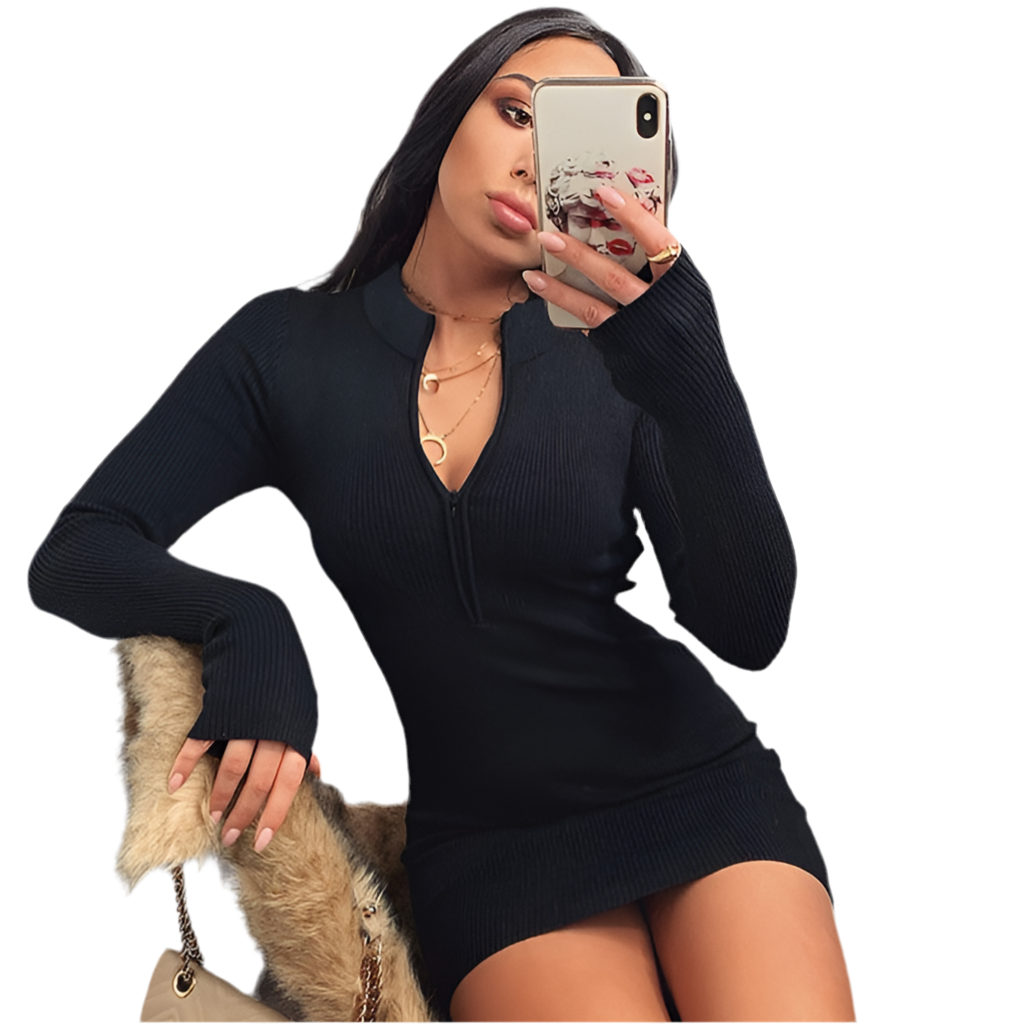 Vestido V-neck Dress