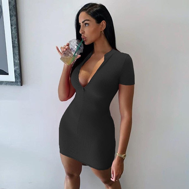Vestido V-neck Dress