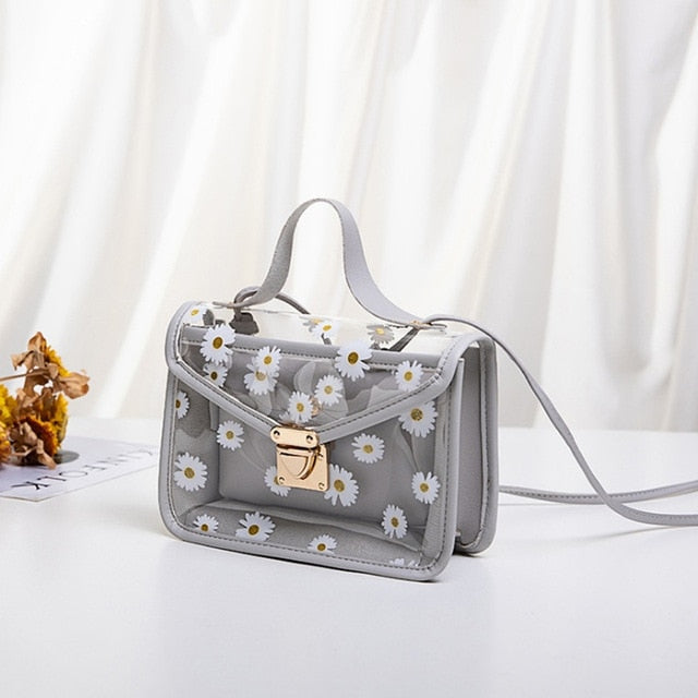 Transparent Floral Shoulder Bag