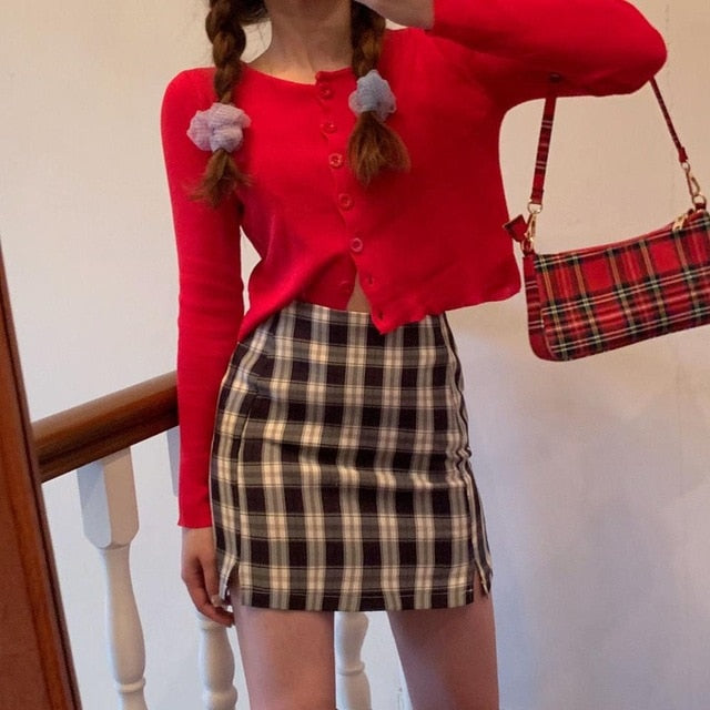 Chic Plaid Skirt
